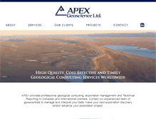 Tablet Screenshot of apexgeoscience.com